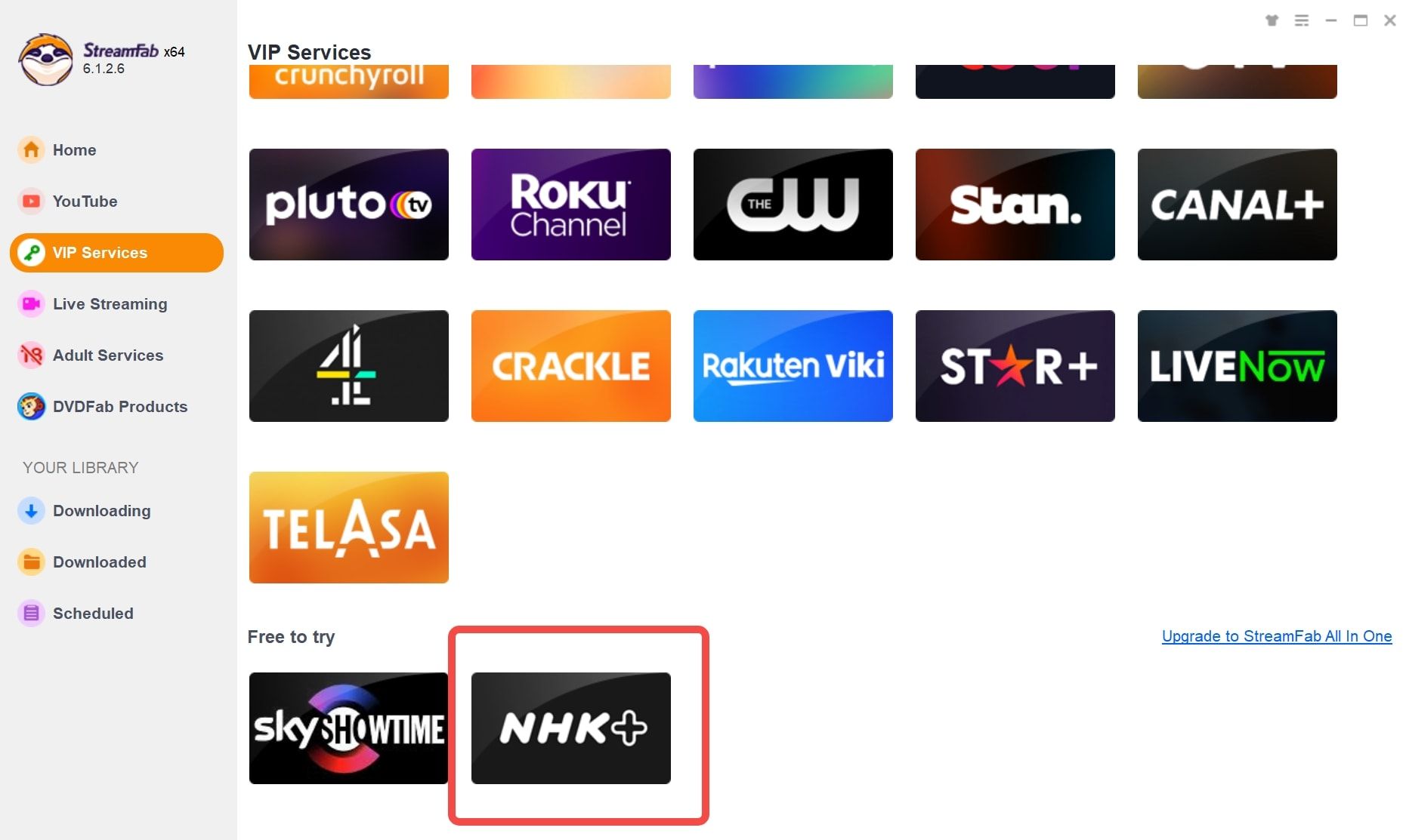 NHK Plus downloader starten