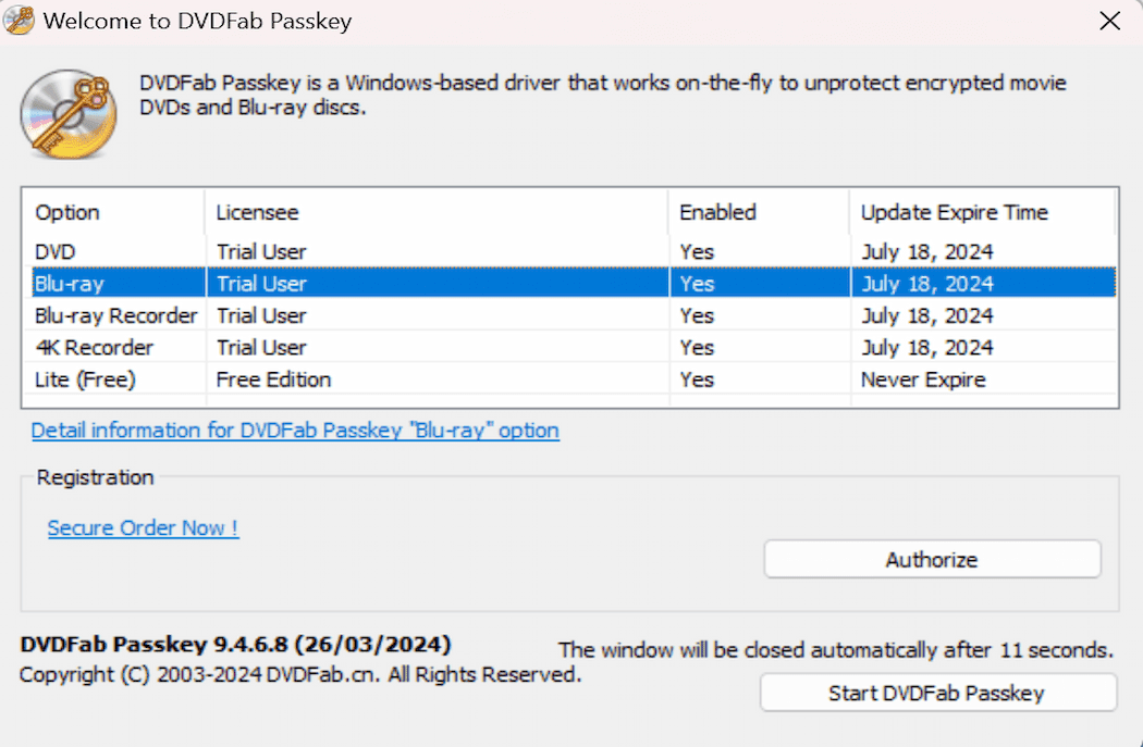 Passkey for blu-ray guide 1