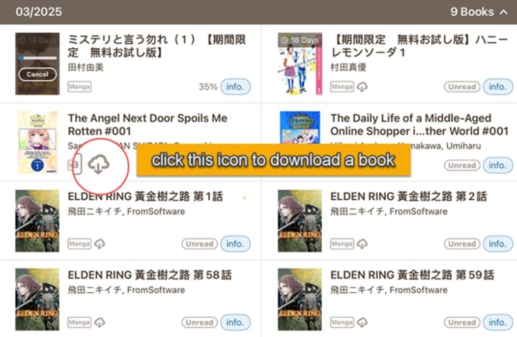 How to download bookwalker books