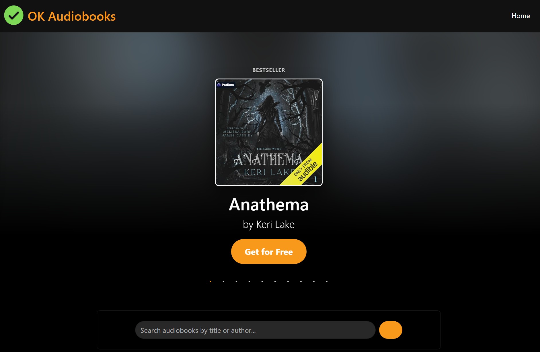 free online audiobooks site: okaudiobooks.com