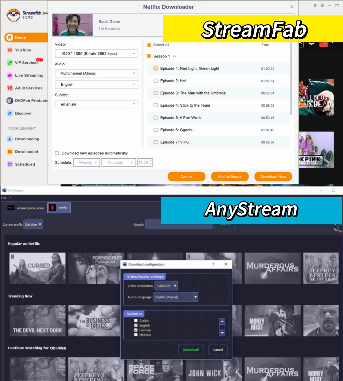 anystream vs streamfab, streamfab vs anystream