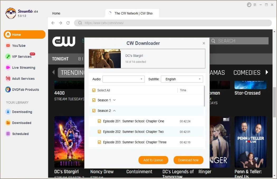 CW streaming:How to download CW content using StreamFab CW downloader?