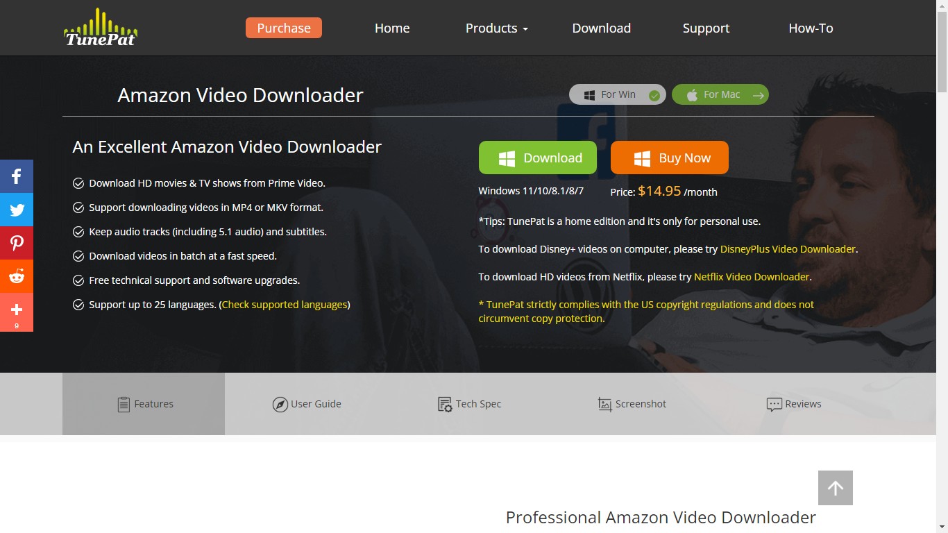 Amazon Prime Video Download mit dem Video Downloader: TunePat Amazon Video Downloader