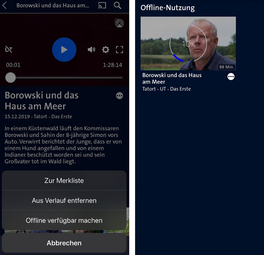 Schritt-für-Schritt-Anleitung zum ARD Offline Schauen in der App