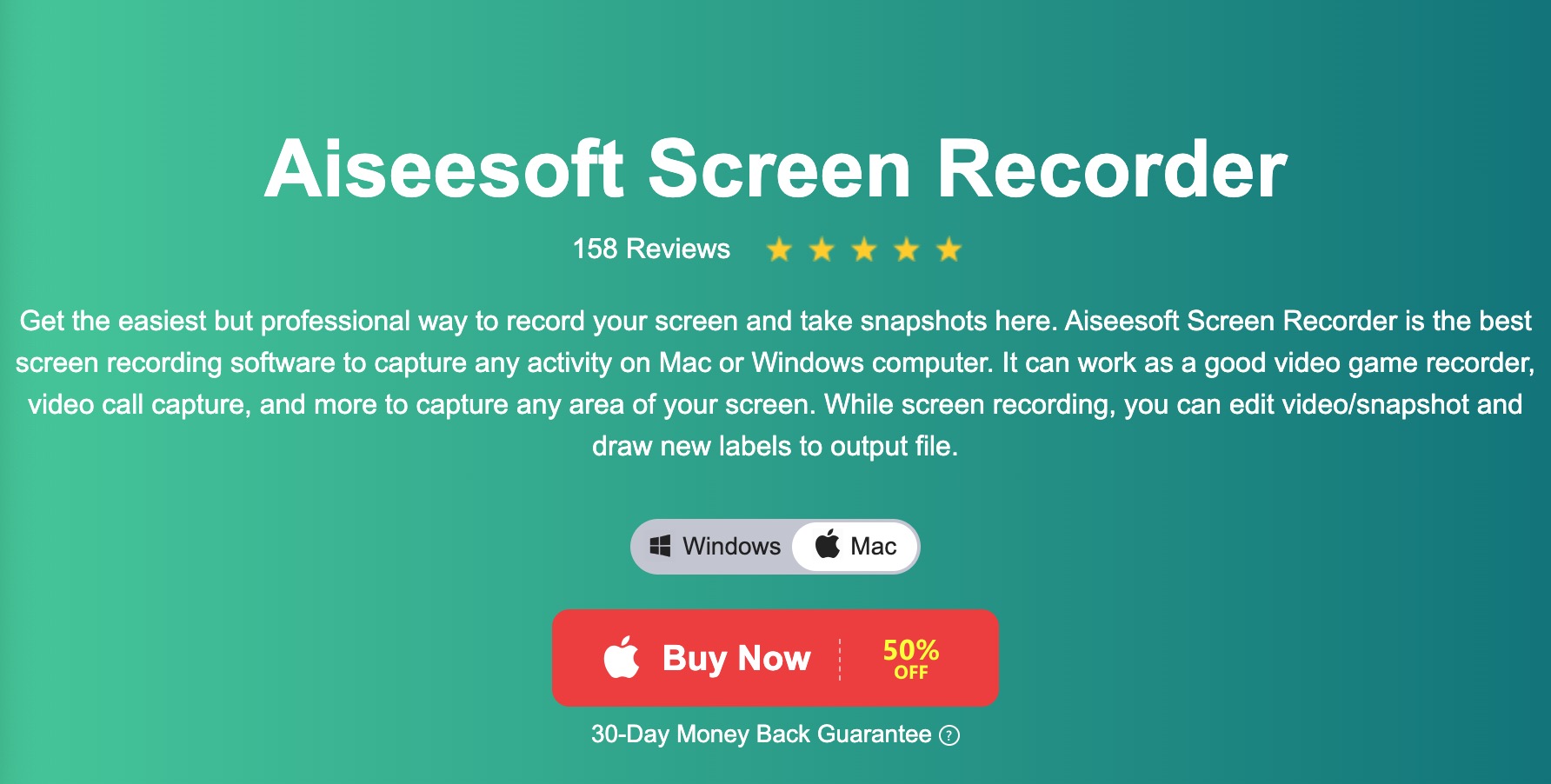 Aiseesoft Screen Recorder: Ideal für Bildschirmaufnahmen