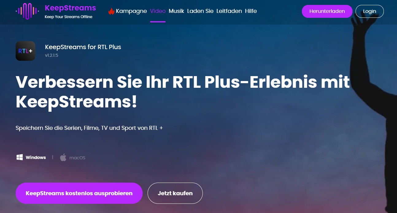 Beste RTL Plus Downloader für PC: KeepStreams for RTL Plus