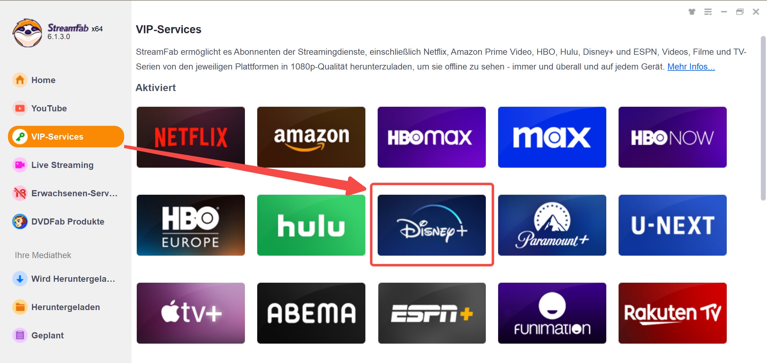 Verwenden Sie den StreamFab Disney+ Downloader, um Inhalte offline anzusehen