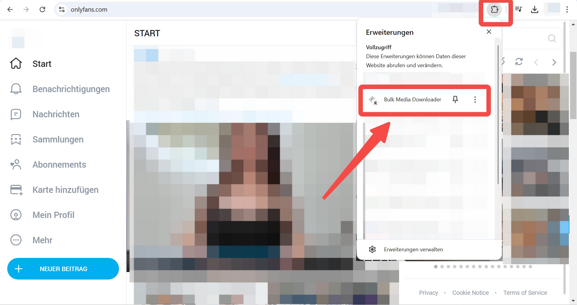 Anleitung zum OnlyFans Videos Speichern mit der Chrome-Erweiterung Bulk OnlyFans Downloader