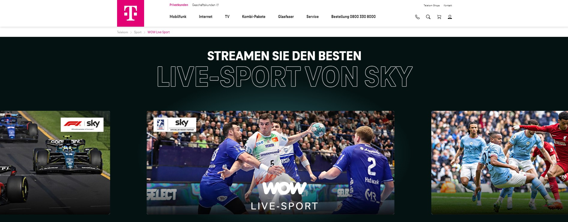 Live-Sport für Sportbegeisterte von WOW