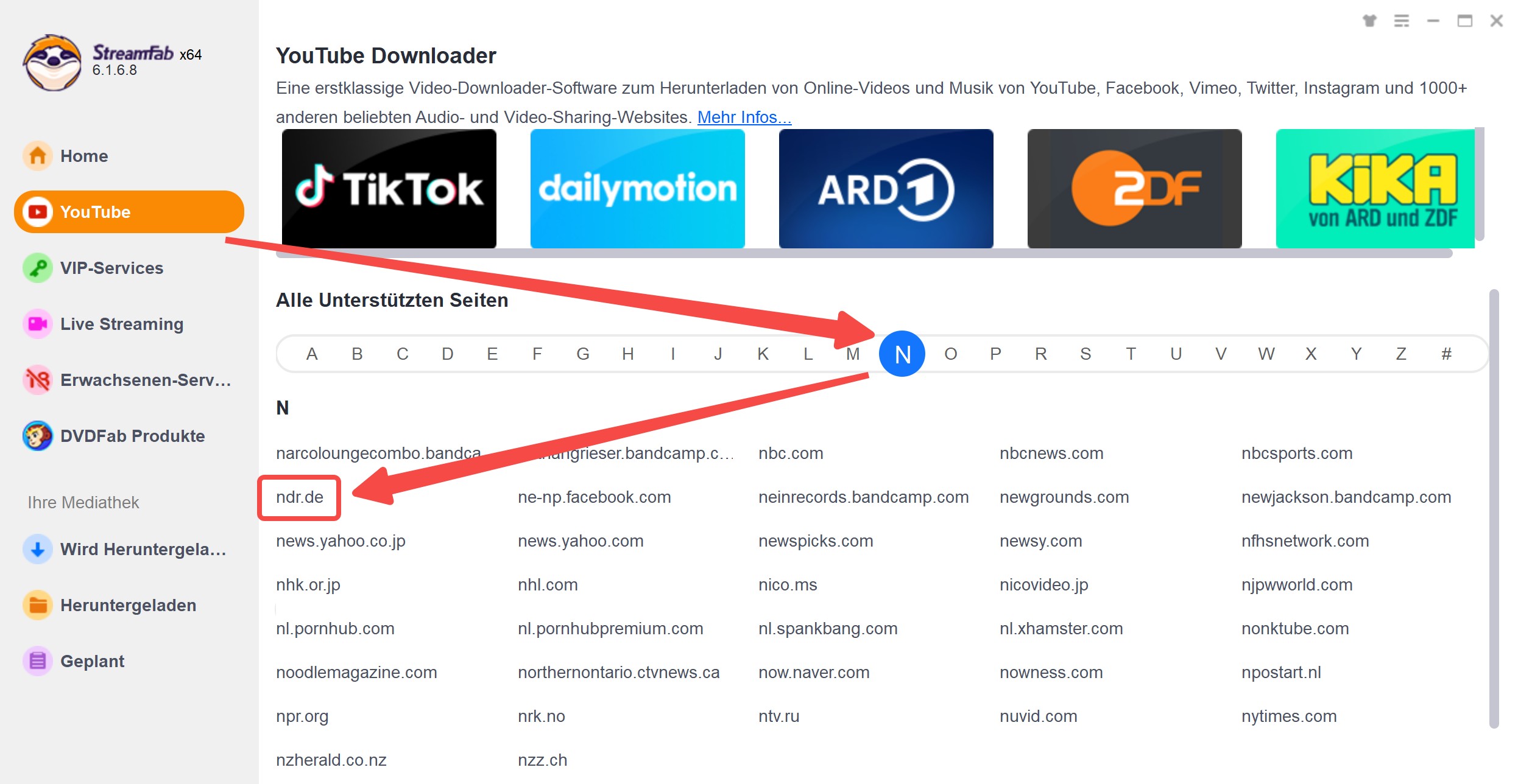 Anleitung zum NDR Download