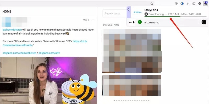 Schritte zum Herunterladen mit der OnlyFans Video Downloader Firefox Erweiterung