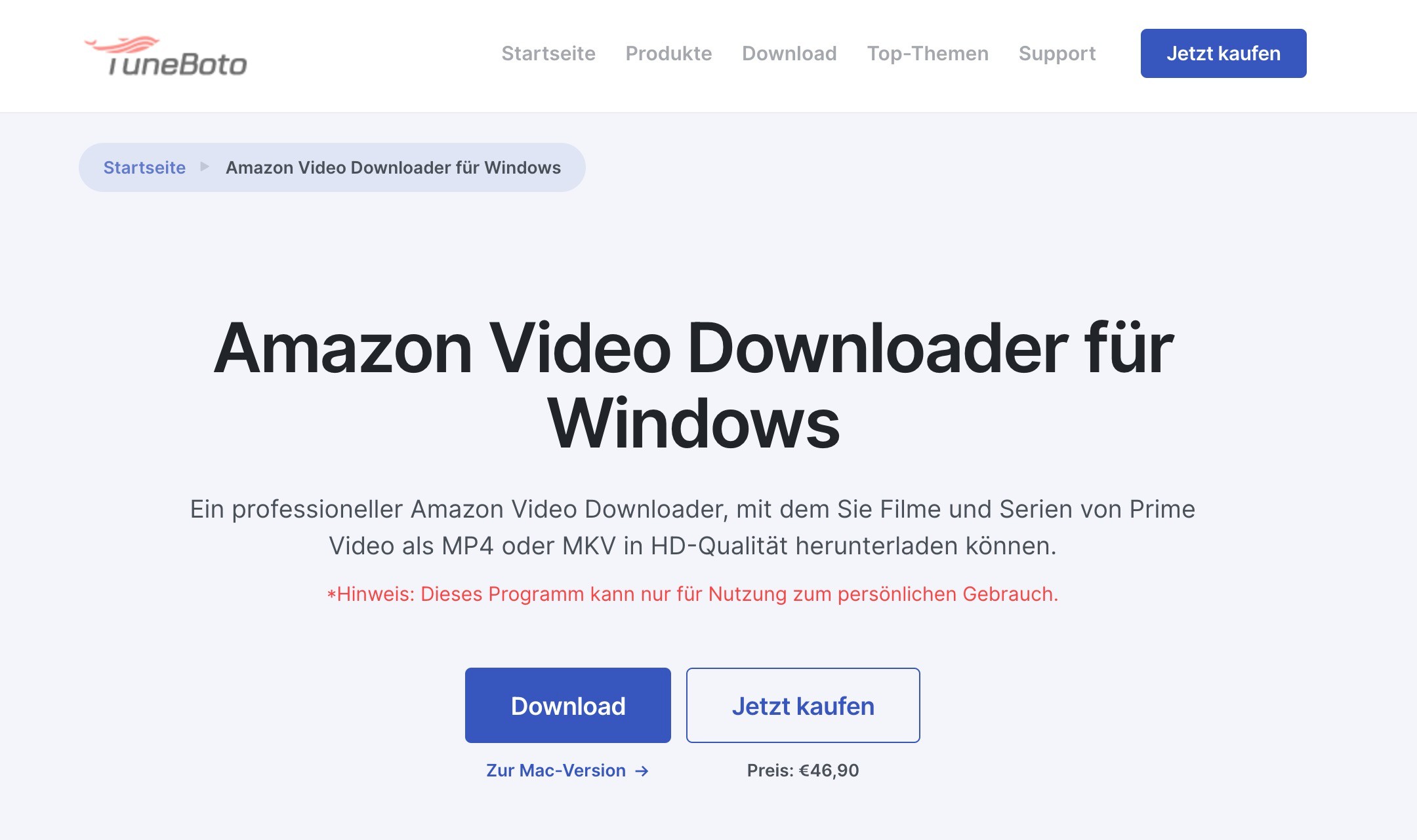 Was ist TuneBoto Amazon Video Downloader?