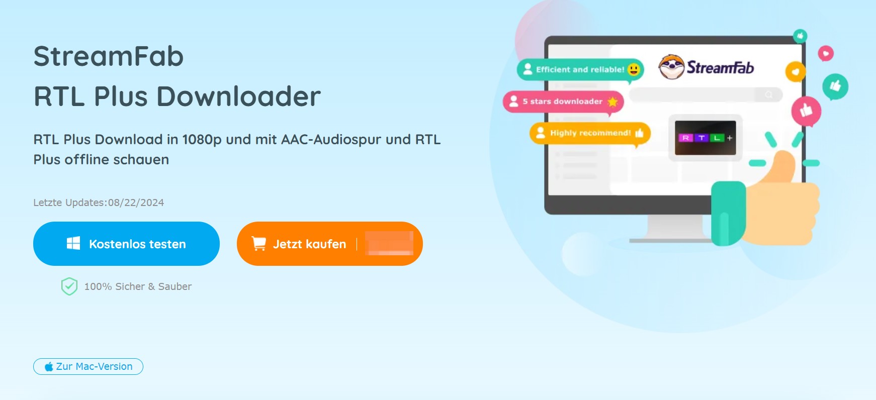 Schritt-für-Schritt Anleitung für StreamFab RTL Plus Downloader