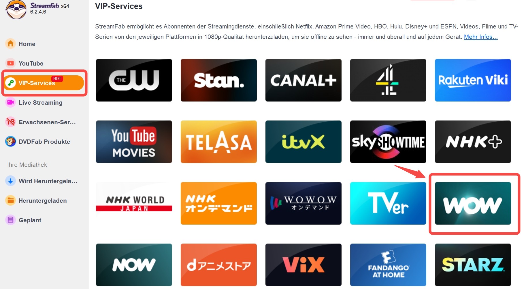 So verwenden Sie den StreamFab mit WOW Offline-Modus