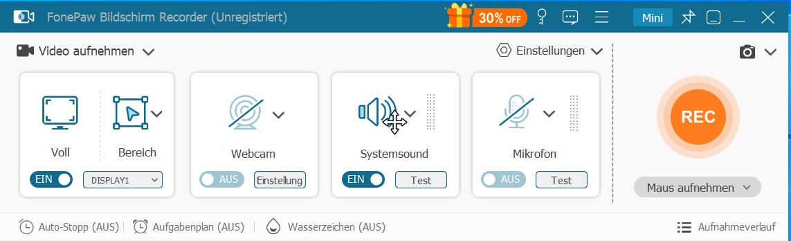 FonePaw Bildschirm Recorder: eine gute Bildschirmaufnahmesoftware