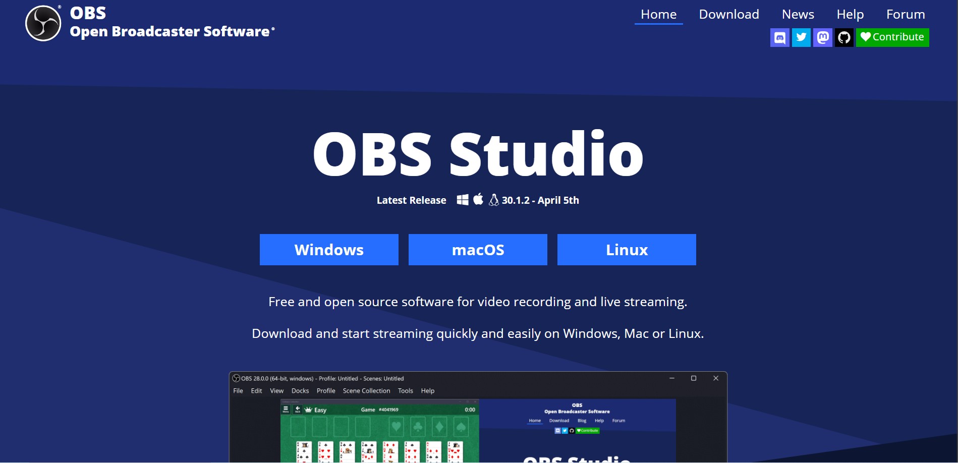 OBS Studio: eine kostenlose Bildschirmaufnahmesoftware zum Aufnehmen der Videos von WOW TV