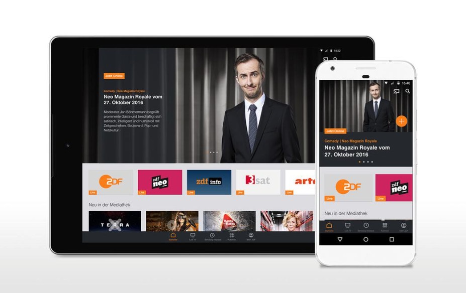 Smartphone/Tablet: ZDF App herunterladen