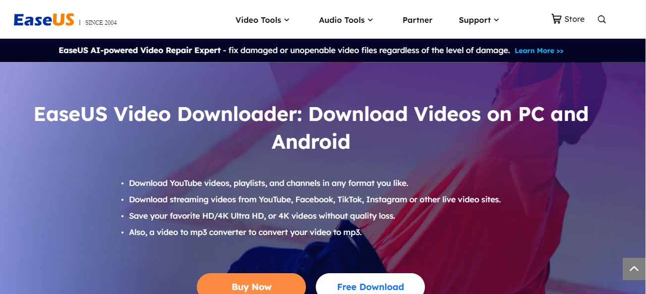 EaseUS video downloader