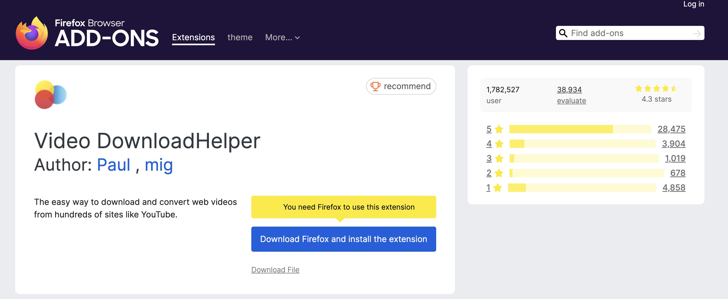 5 Best Firefox & Chrome Extensions for Downloading YouTube Videos: video downloaderhelper