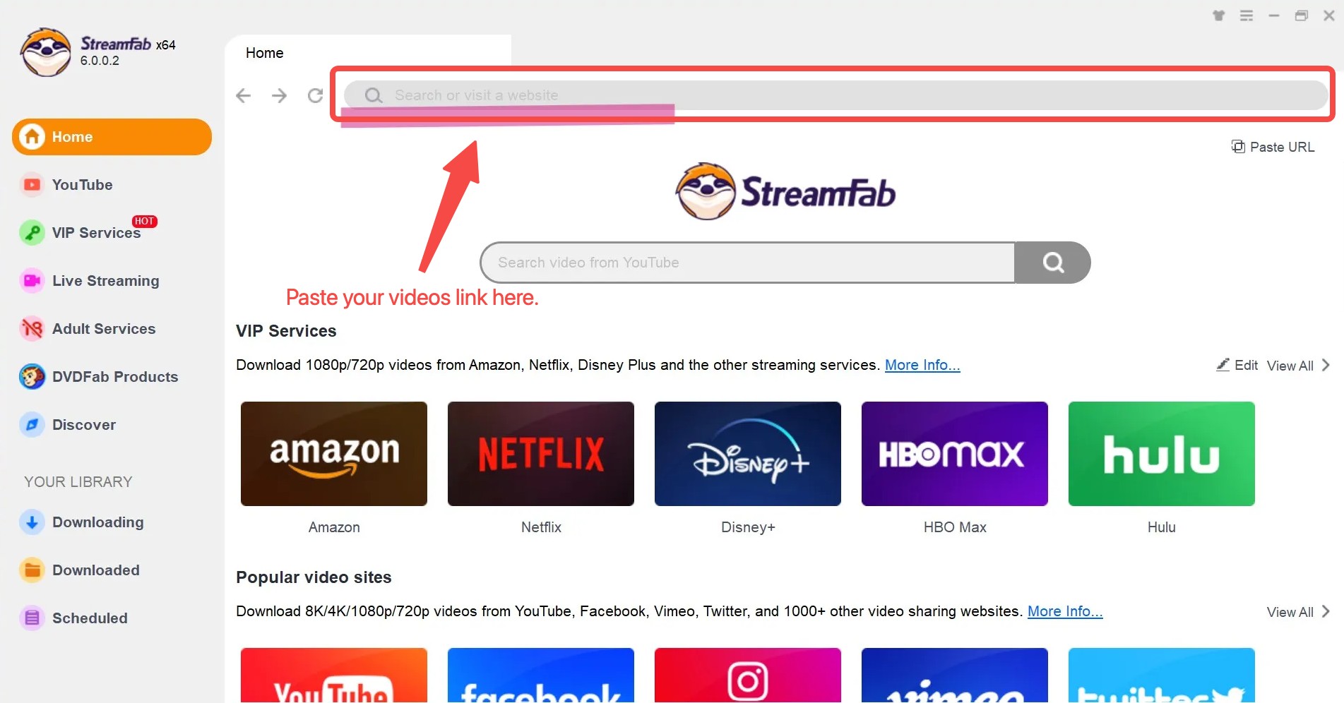 how to download shows on bet plus: step 2 of streamfab