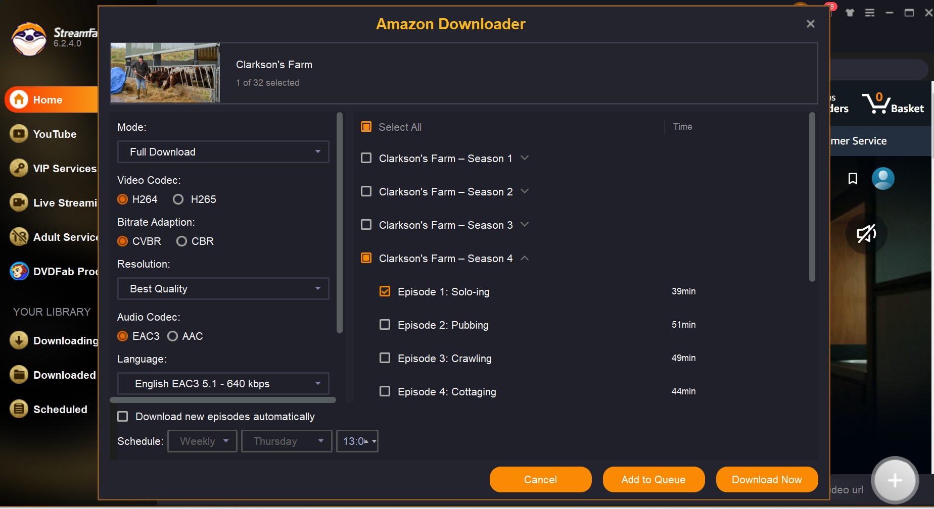 amazon prime video to mp4: use streamfab step 4