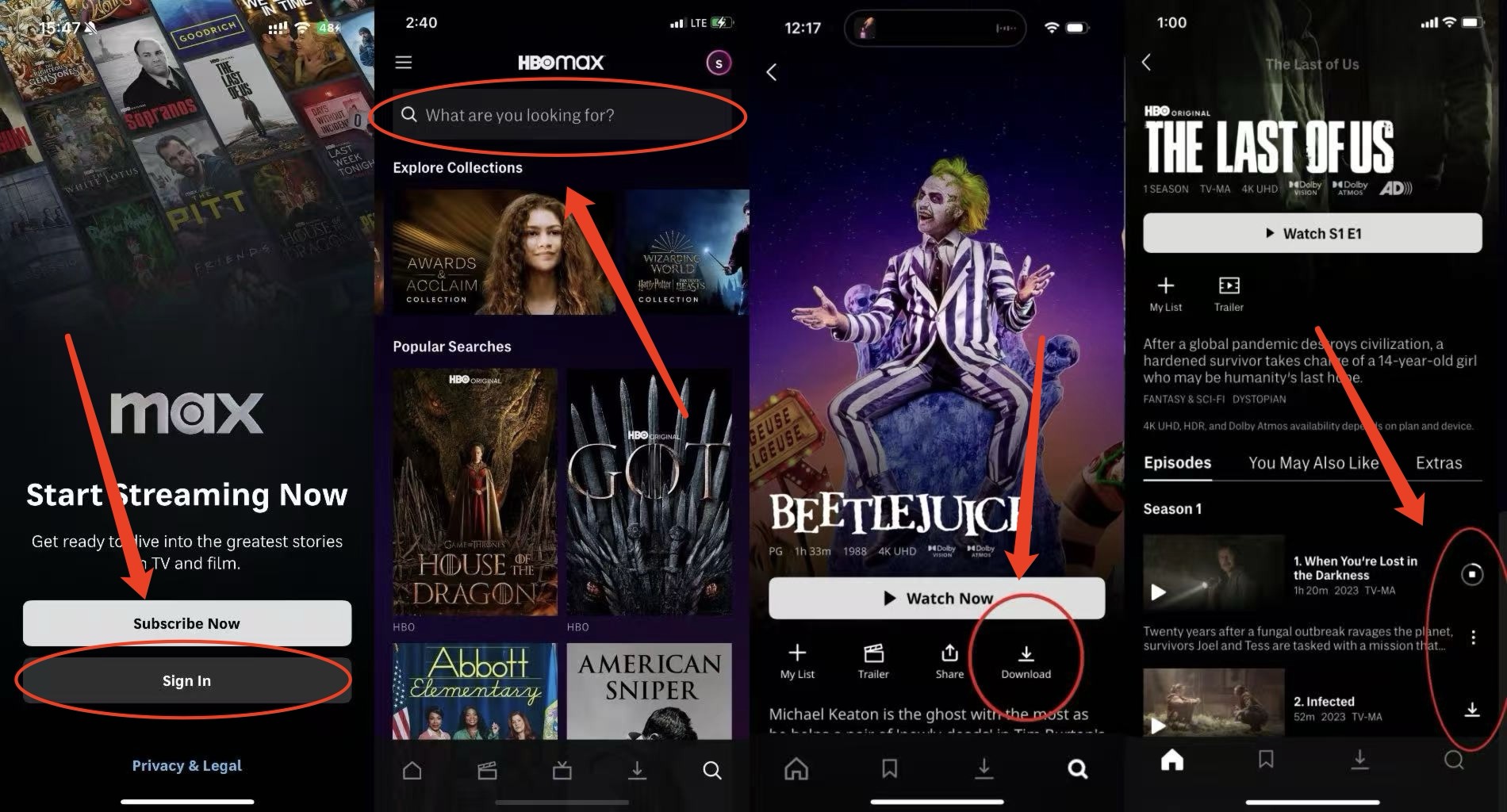 how to download videos from hbo max: steps of official app
