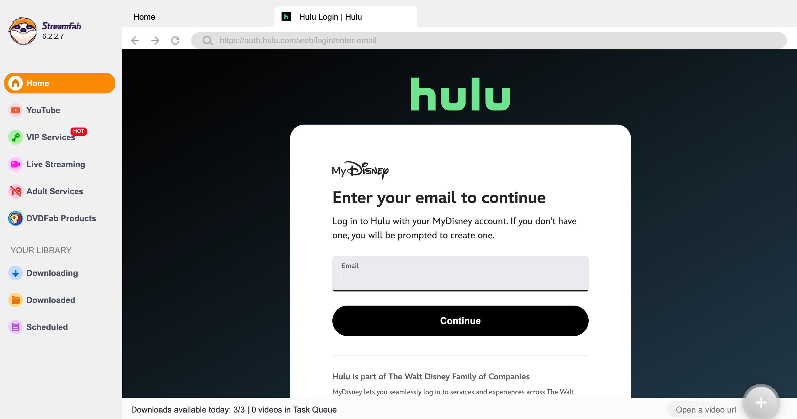 how to want hulu offline on laptop and pc: step 3 of streamfab
