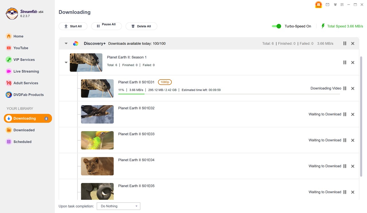 How Can You Watch Discovery Plus Offline: step 5 of streamfab