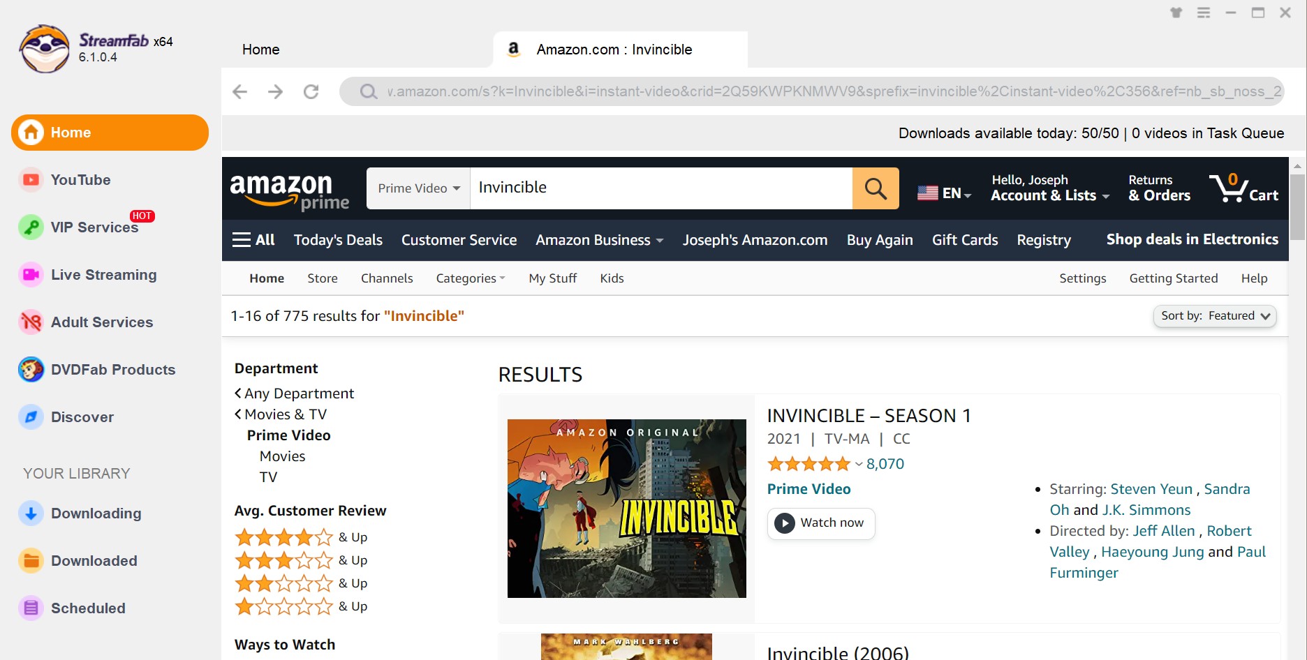 download invincible seasons with streamfab amazon downloader