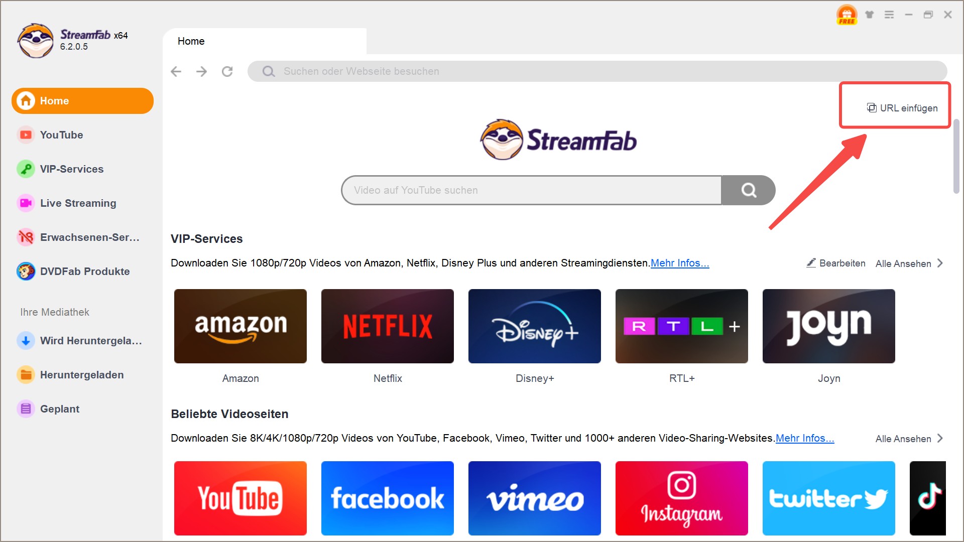 Download-Schritte mit StreamFab Video Downloader