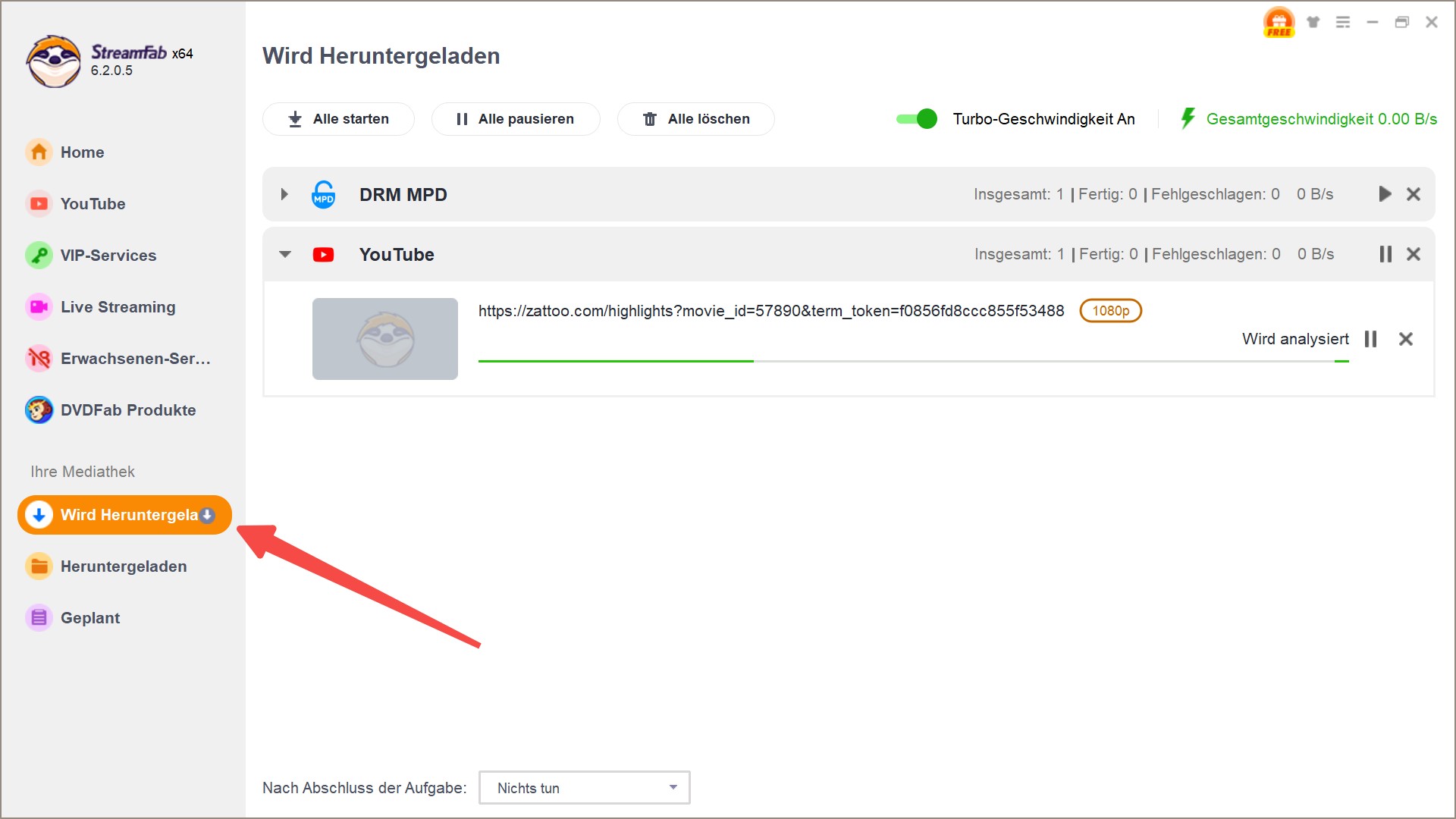 Download-Schritte mit StreamFab Video Downloader