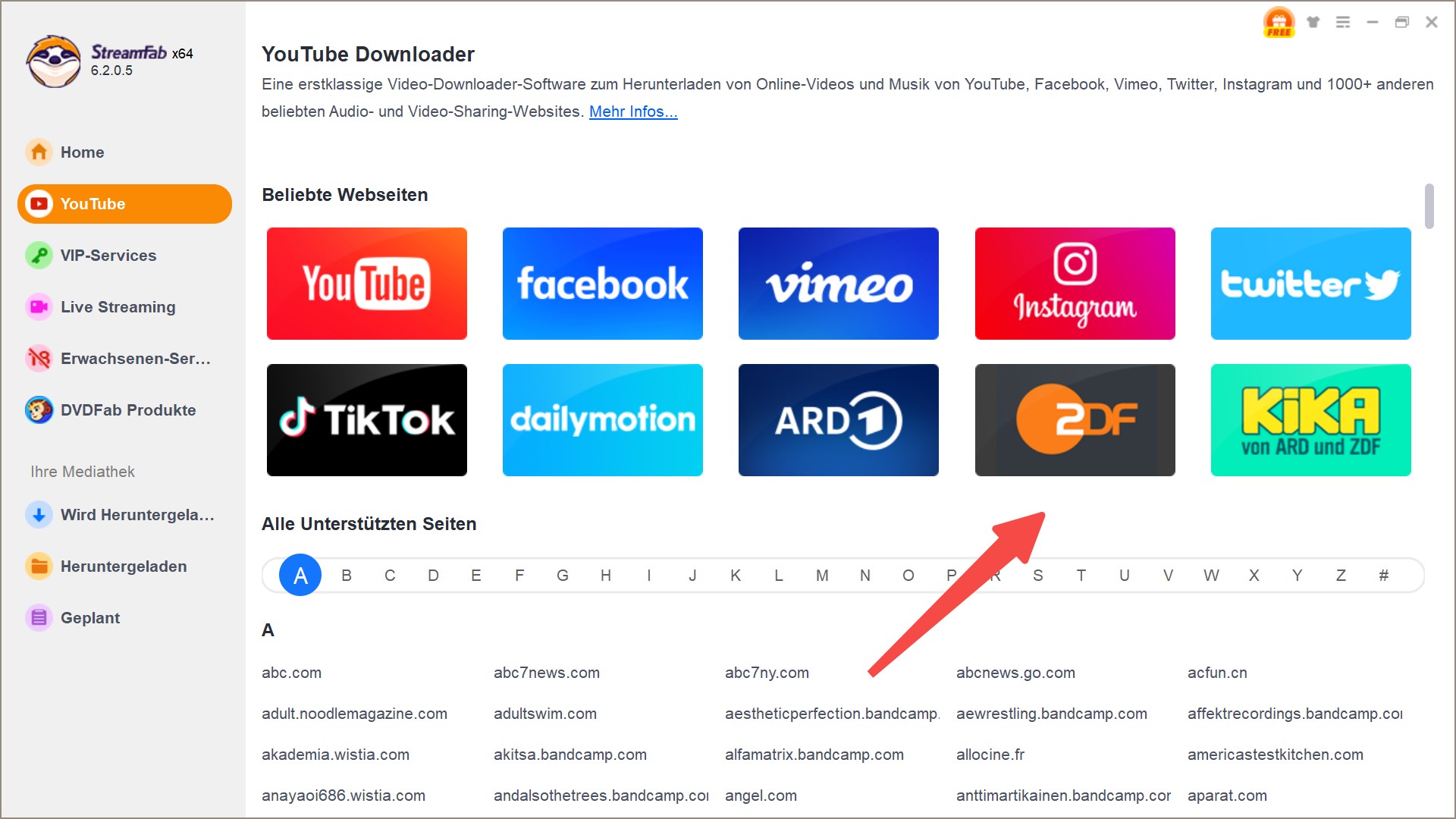 Download-Schritte mit StreamFab Video Downloader