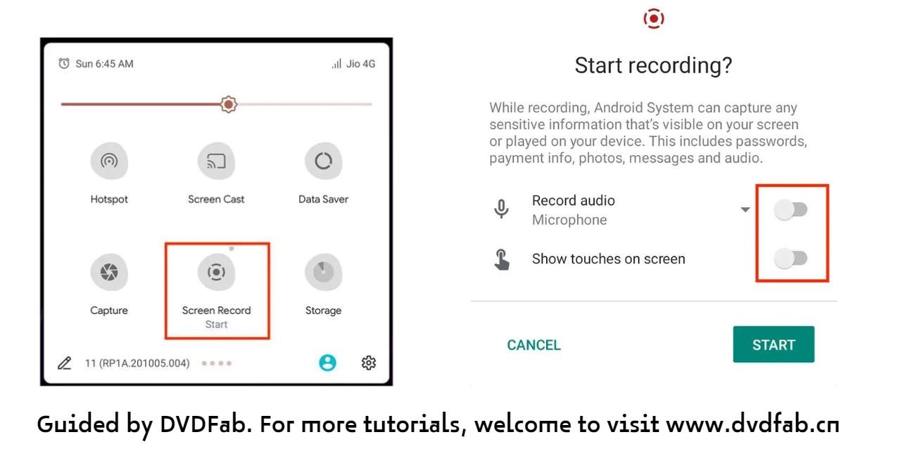 save ins videos with built-in recorder