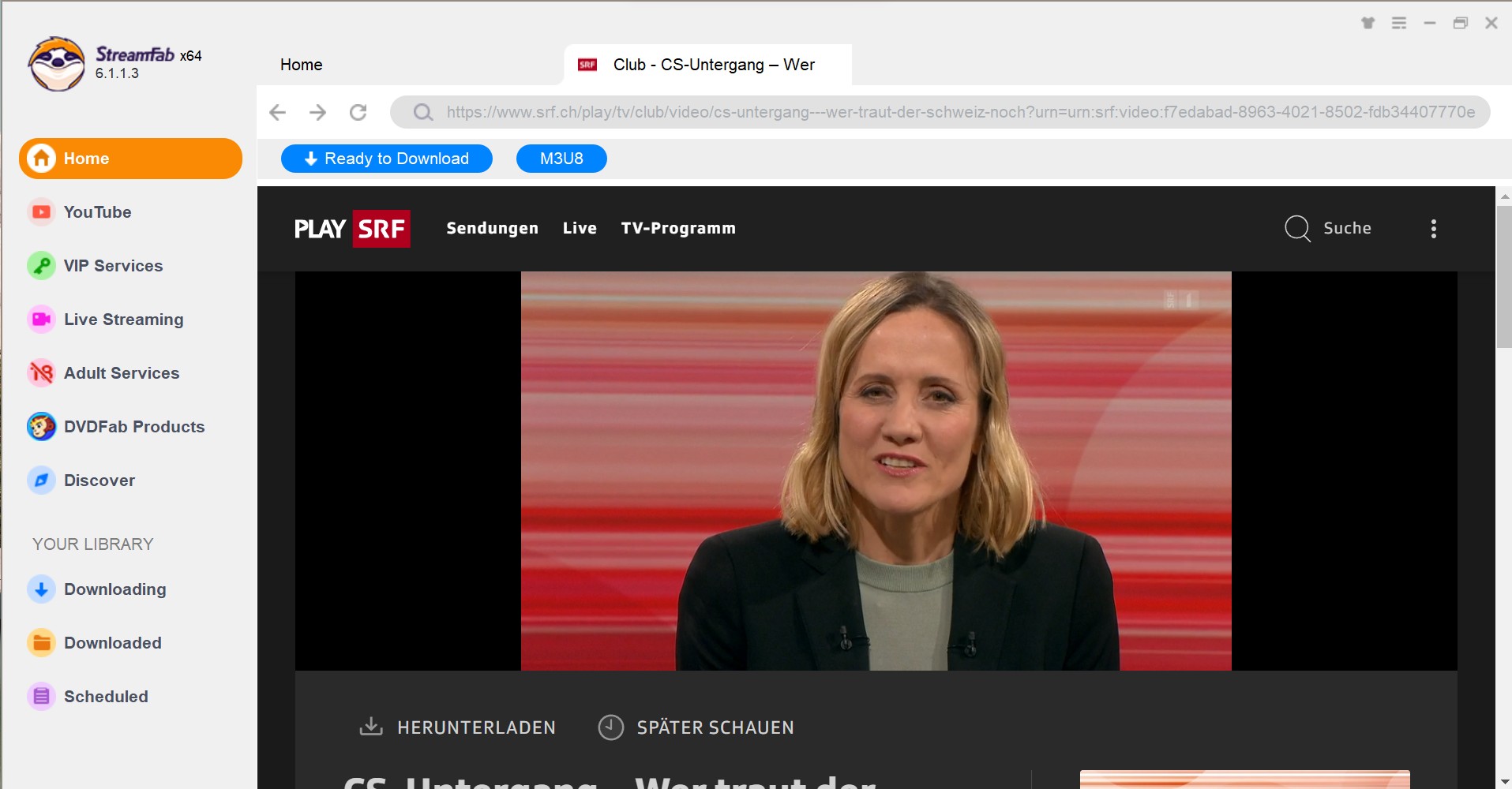 Switzerland srf video download