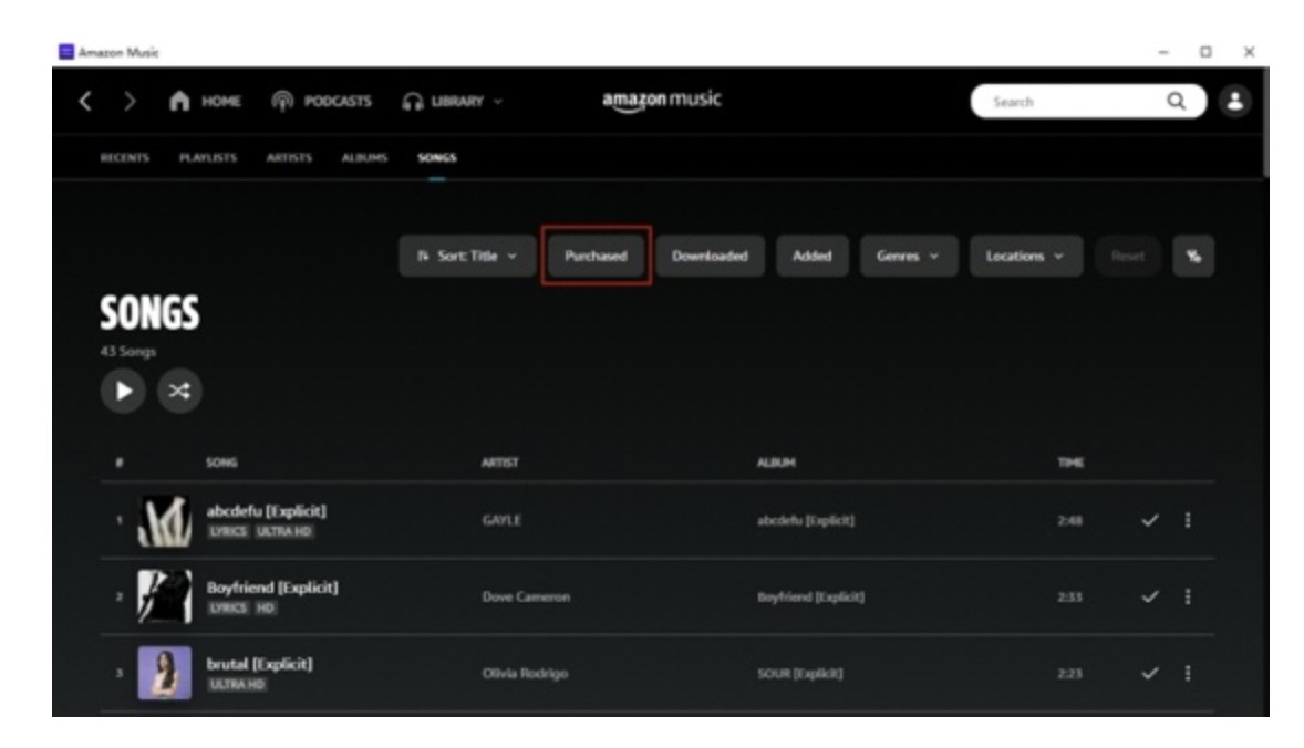 How to Download Amazon Music to MP3 on PC: Purchased Music