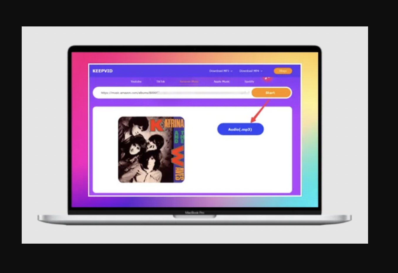 Click Start to analyze the Amazon Music link