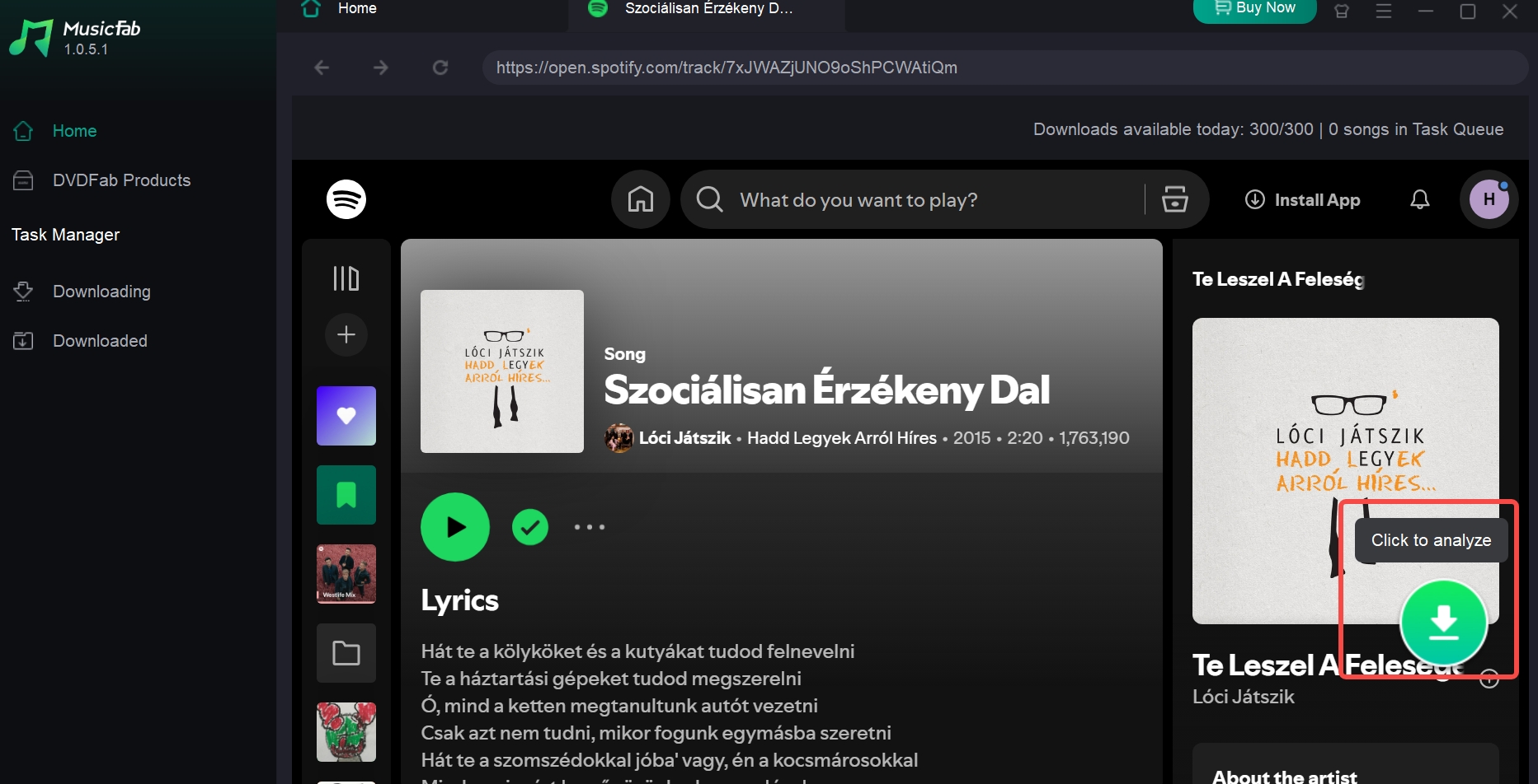 musicfab analyze the podcst