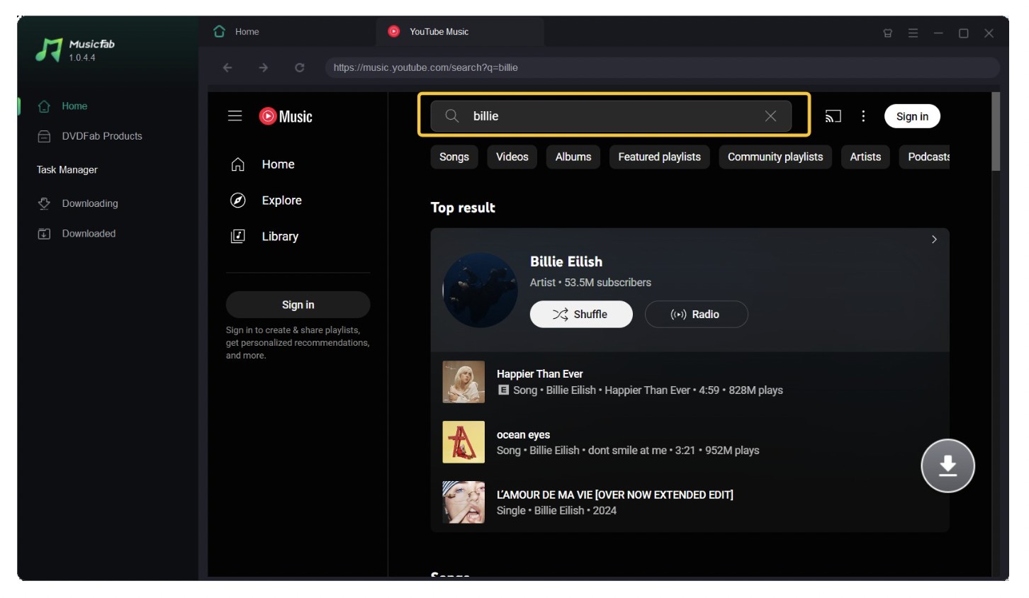 choose your favorite YouTube or YouTube Music content