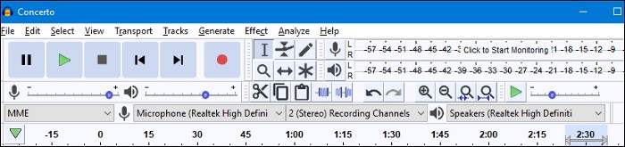 Launch Audacity 