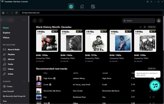 Convert Tidal to MP3 With TunesMake