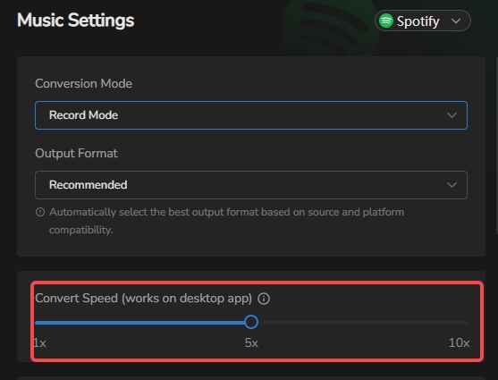 tunepat-record-speed-choose