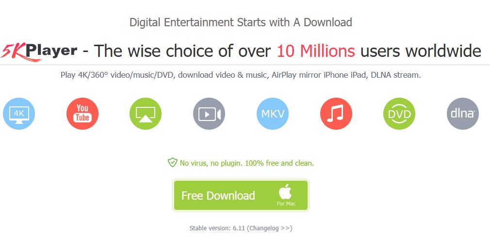 Play WMV file with 5KPlayer