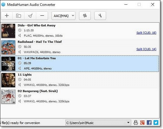 wmv to mp3:9. MediaHuman Audio Converter 