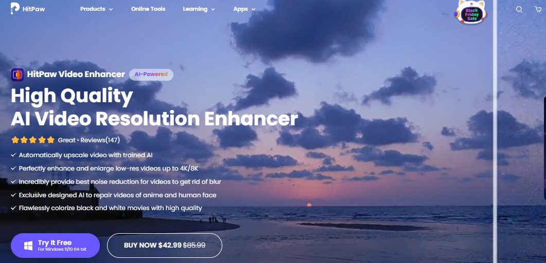 ai video upscaling: hitpaw video enhancer