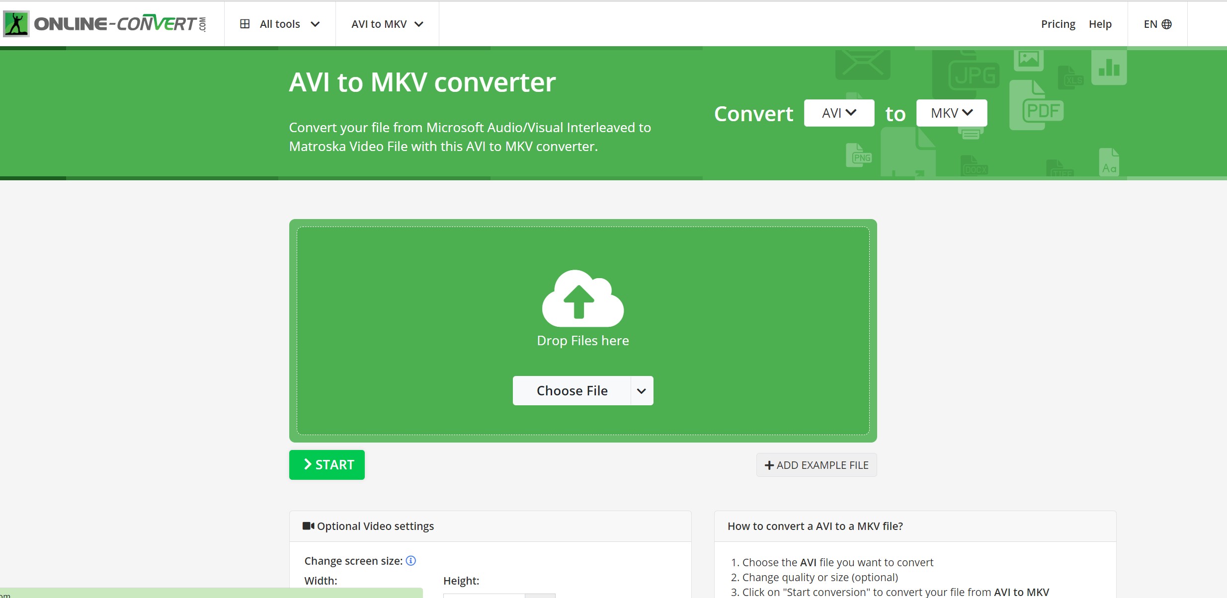 online avi to mkv converter