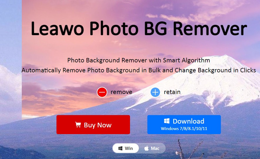 background editing apps:Leawo Photo BG Remover