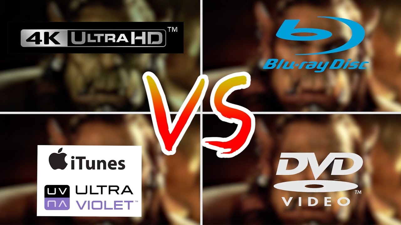 DVD vs Blu-ray vs 4K