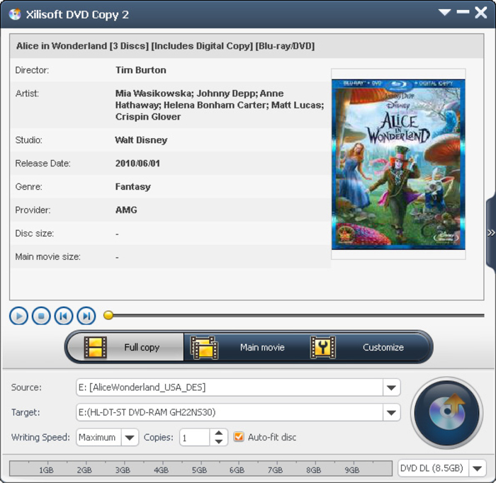 Xilisoft DVD Copy software for macintosh