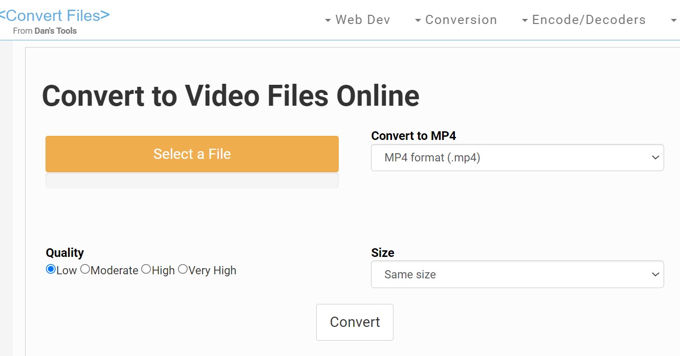 Files-Conversion Convert Videos in AVI Online