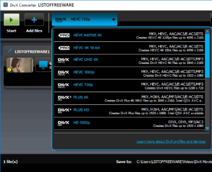 hevc converter:Divx-Konverter